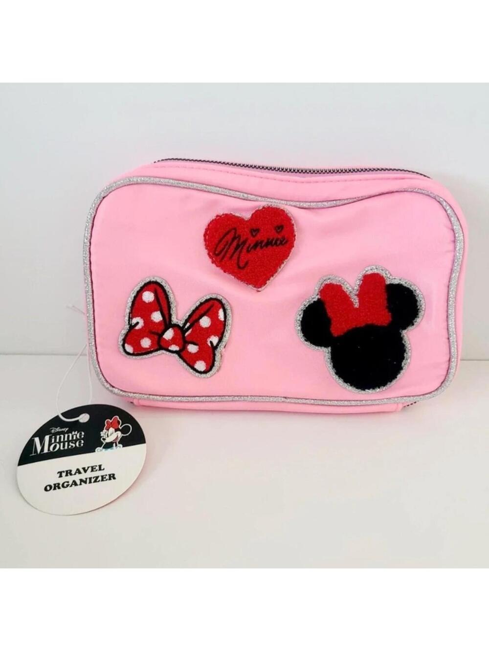 Disney Minnie Mouse Travel Jewelry Organizer Zipper Pouch